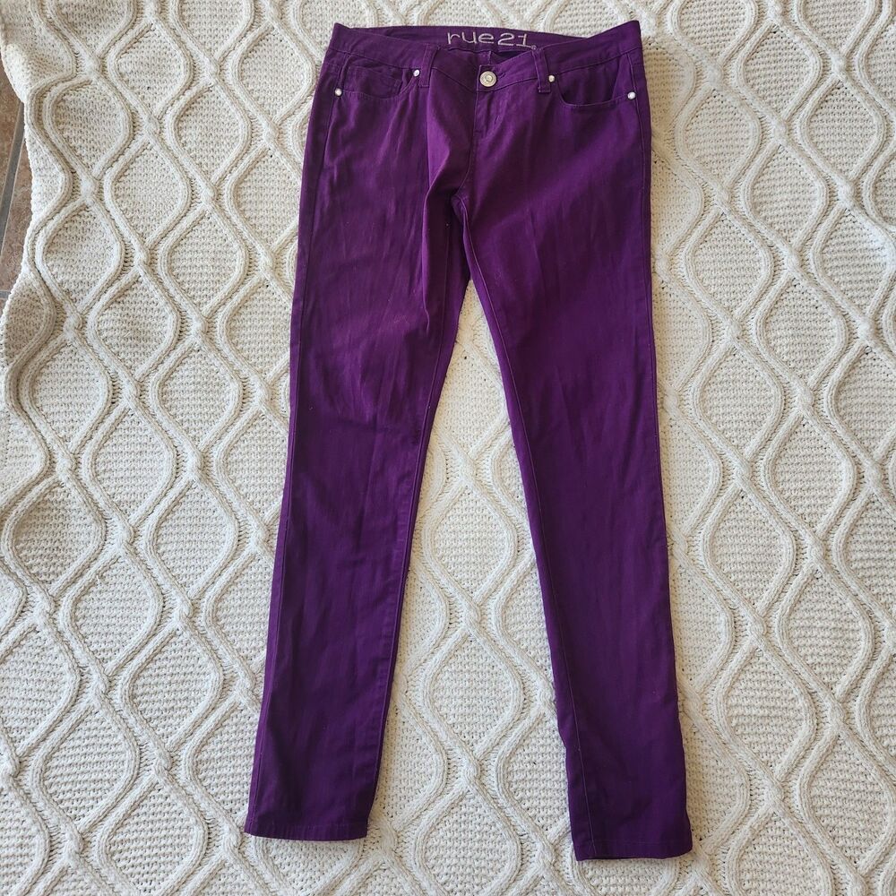 Rue 21 Low Rise Skinny Jeans- Purple Size 7/8
